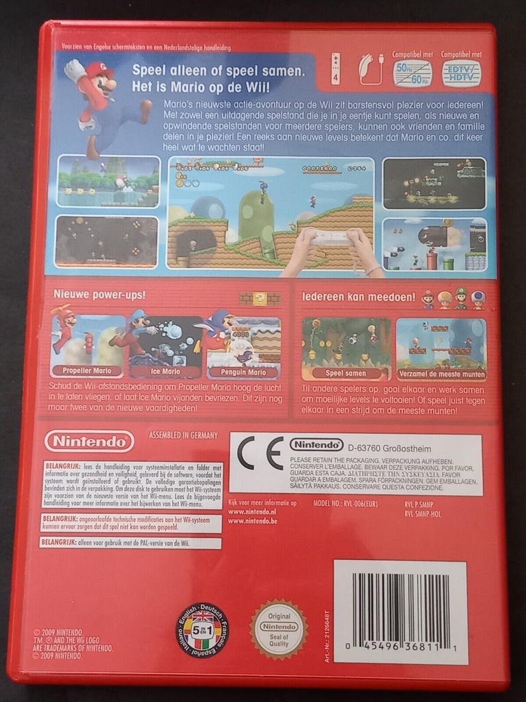 Super Mario Bros Nintendo Wii Game 2009 Germany PAL