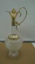 Vintage Cut Crystal & Gilt Metal Claret Jug 