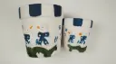 Ceramic Goose Planters Set of 2 Blue White Dutch Style Flower Pots